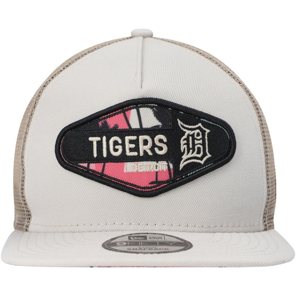 MLB Detroit Tigers New Era Retro Beachin' Patch A-Frame Trucker 9FIFTY Snapback Hat