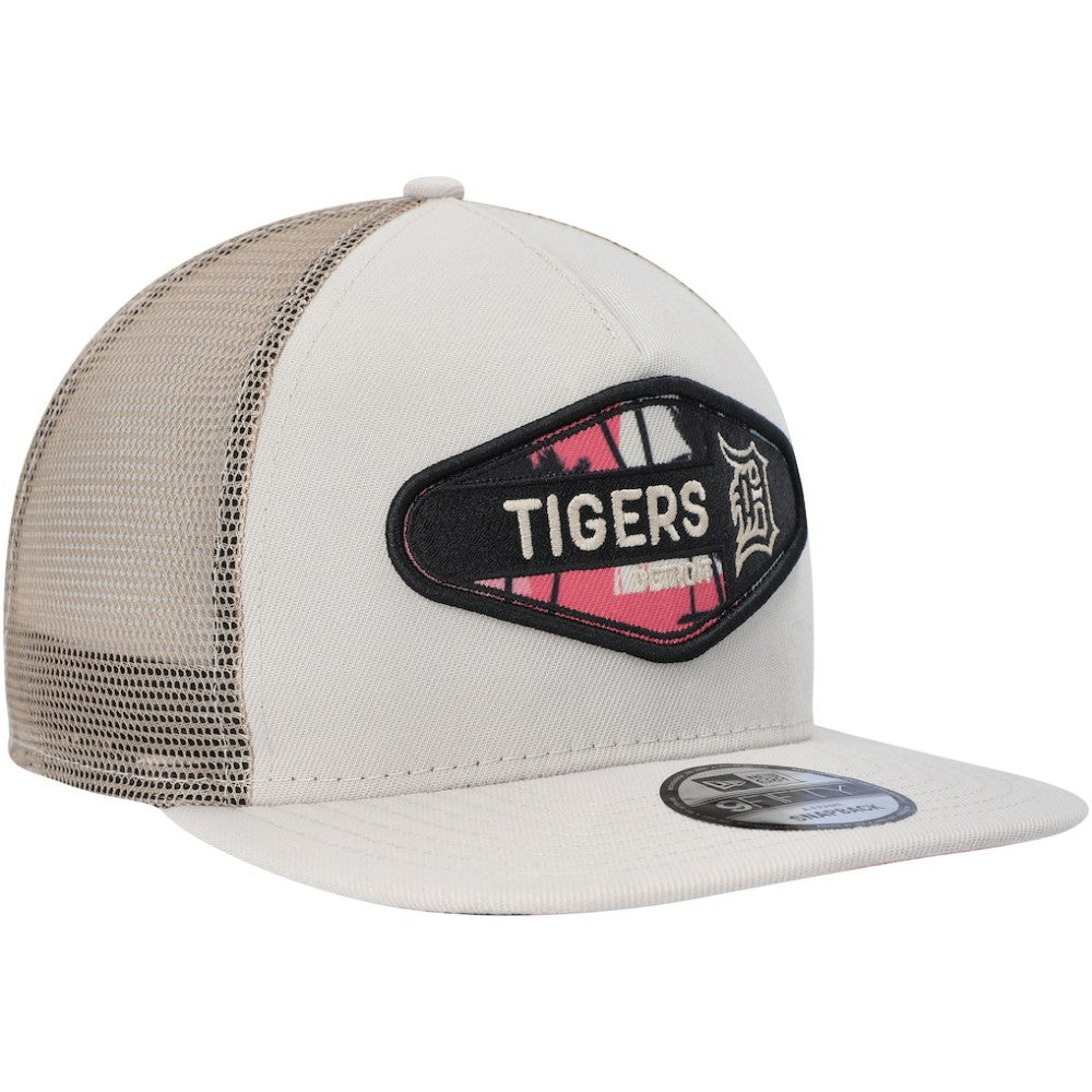MLB Detroit Tigers New Era Retro Beachin' Patch A-Frame Trucker 9FIFTY Snapback Hat