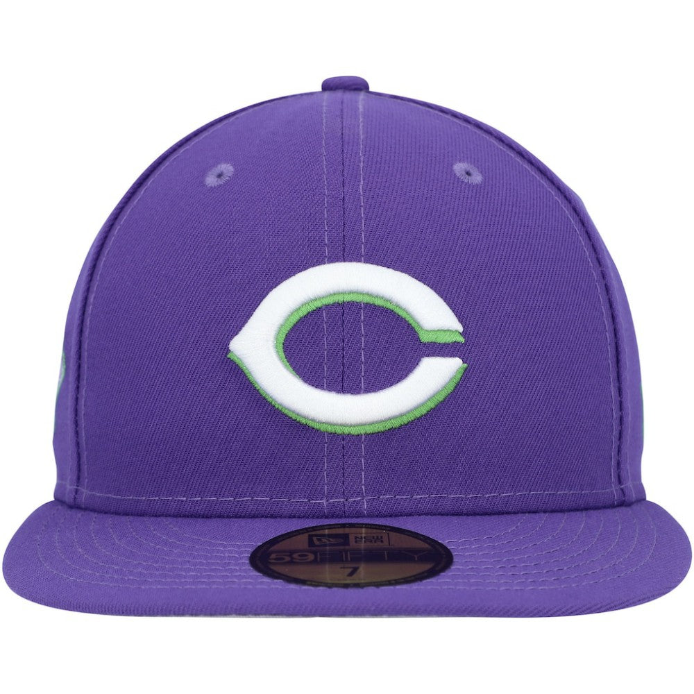 MLB Cincinnati Reds New Era Lime Side Patch 59FIFTY Fitted Hat