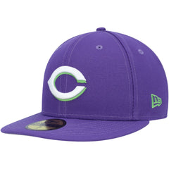 MLB Cincinnati Reds New Era Lime Side Patch 59FIFTY Fitted Hat