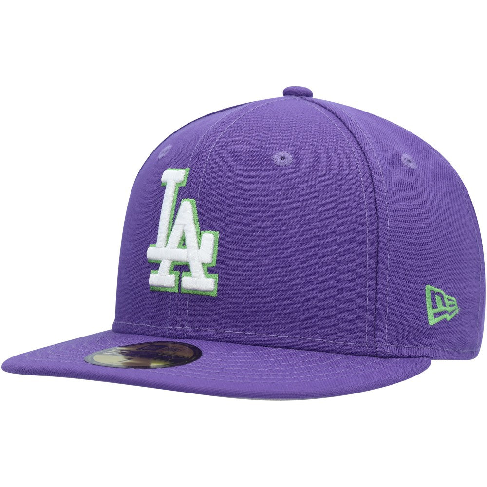 MLB Los Angeles Dodgers New Era Lime Side Patch 59FIFTY Fitted Hat
