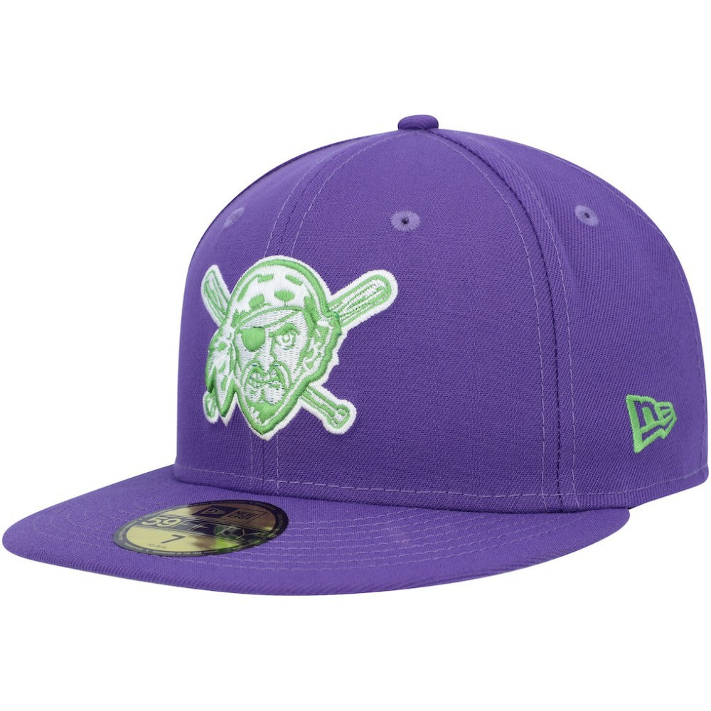 MLB Pittsburgh Pirates New Era Lime Side Patch 59FIFTY Fitted Hat