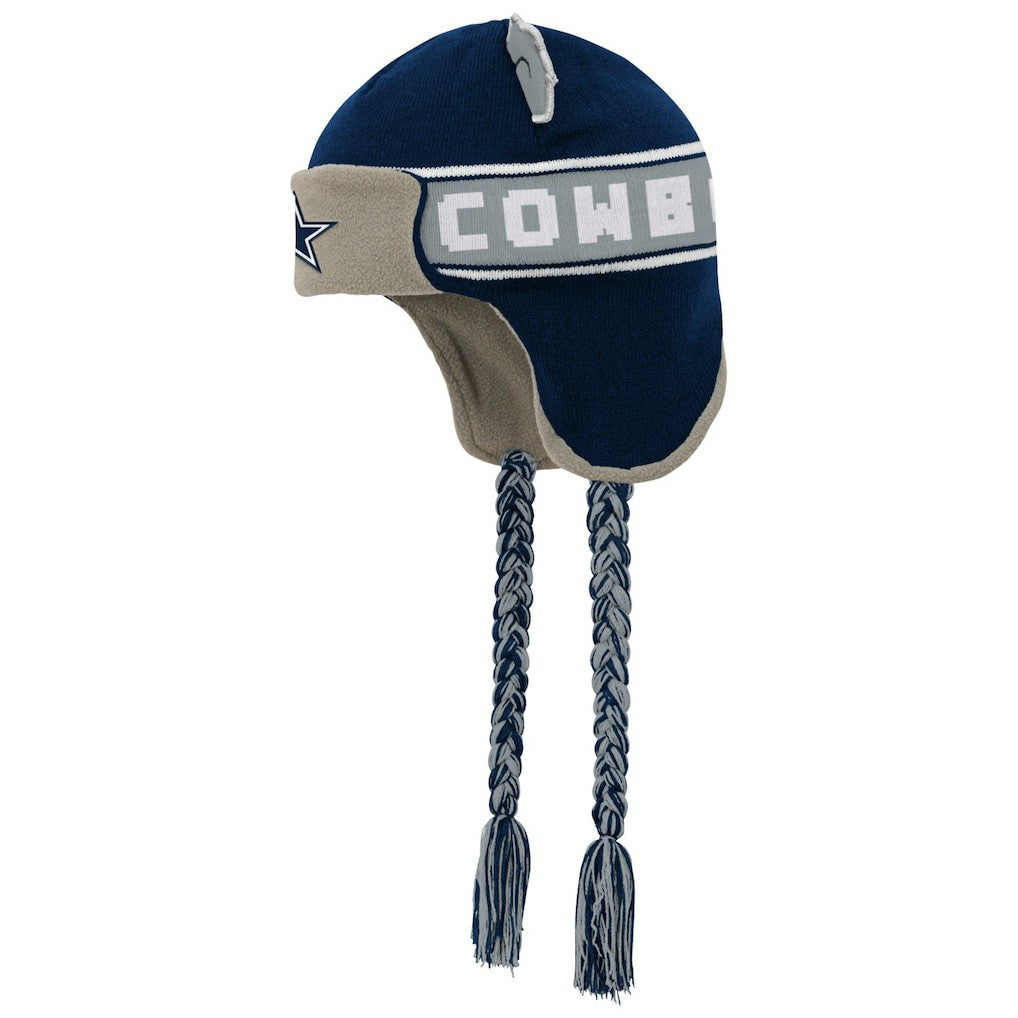 Youth Wordmark Ears Trooper Knit Hat - Dallas Cowboys