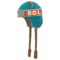 Youth Wordmark Ears Trooper Knit Hat - Miami Dolphins