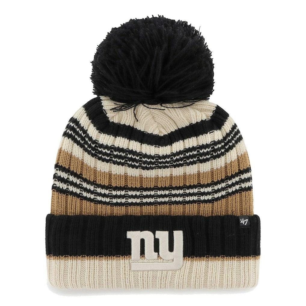 '47 Women's Barista Cuffed Knit Hat with Pom - New York Giants