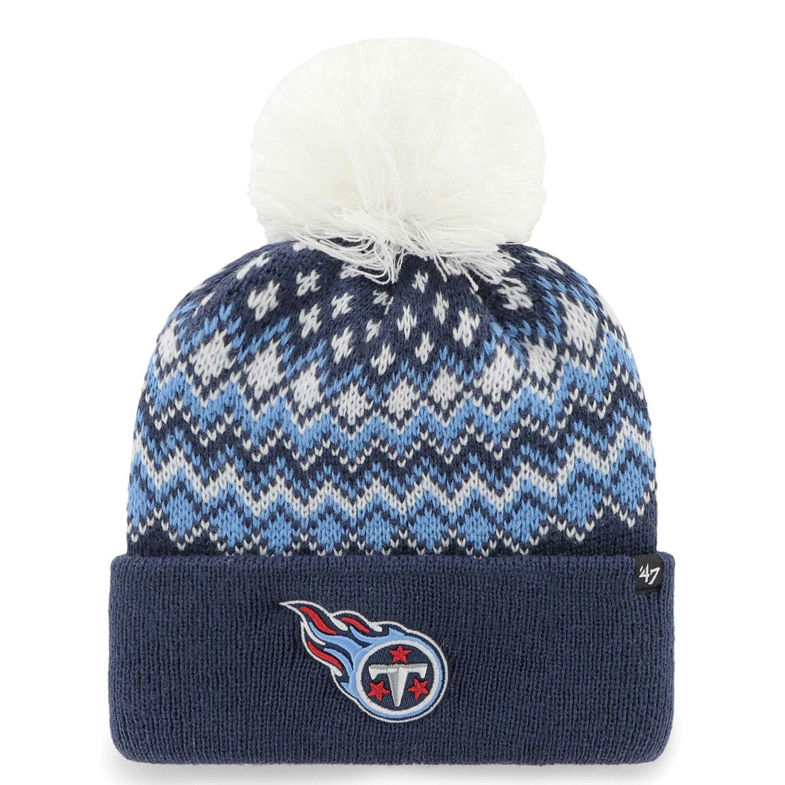 '47 Women's Elsa Cuffed Knit Hat with Pom - Tennessee Titans