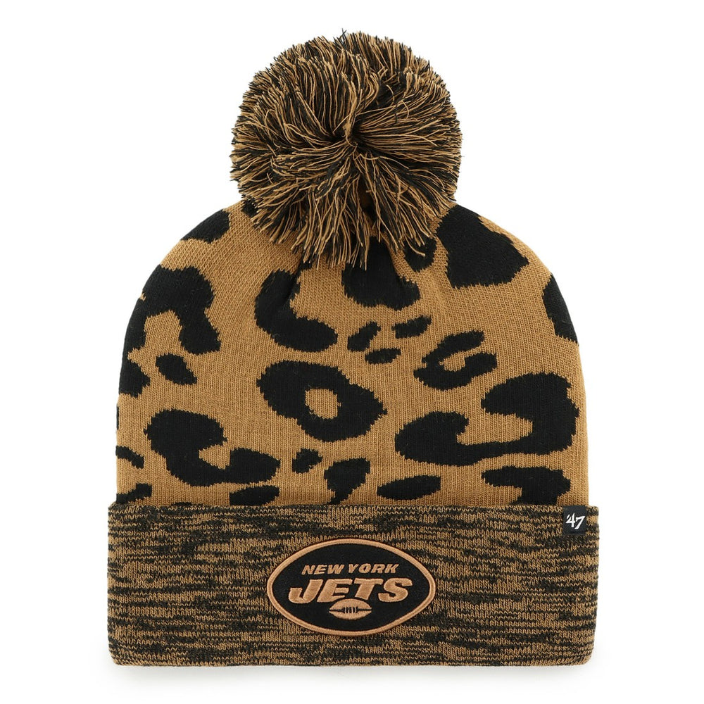 '47 Women's Rosette Cuffed Knit Hat with Pom - New York Jets