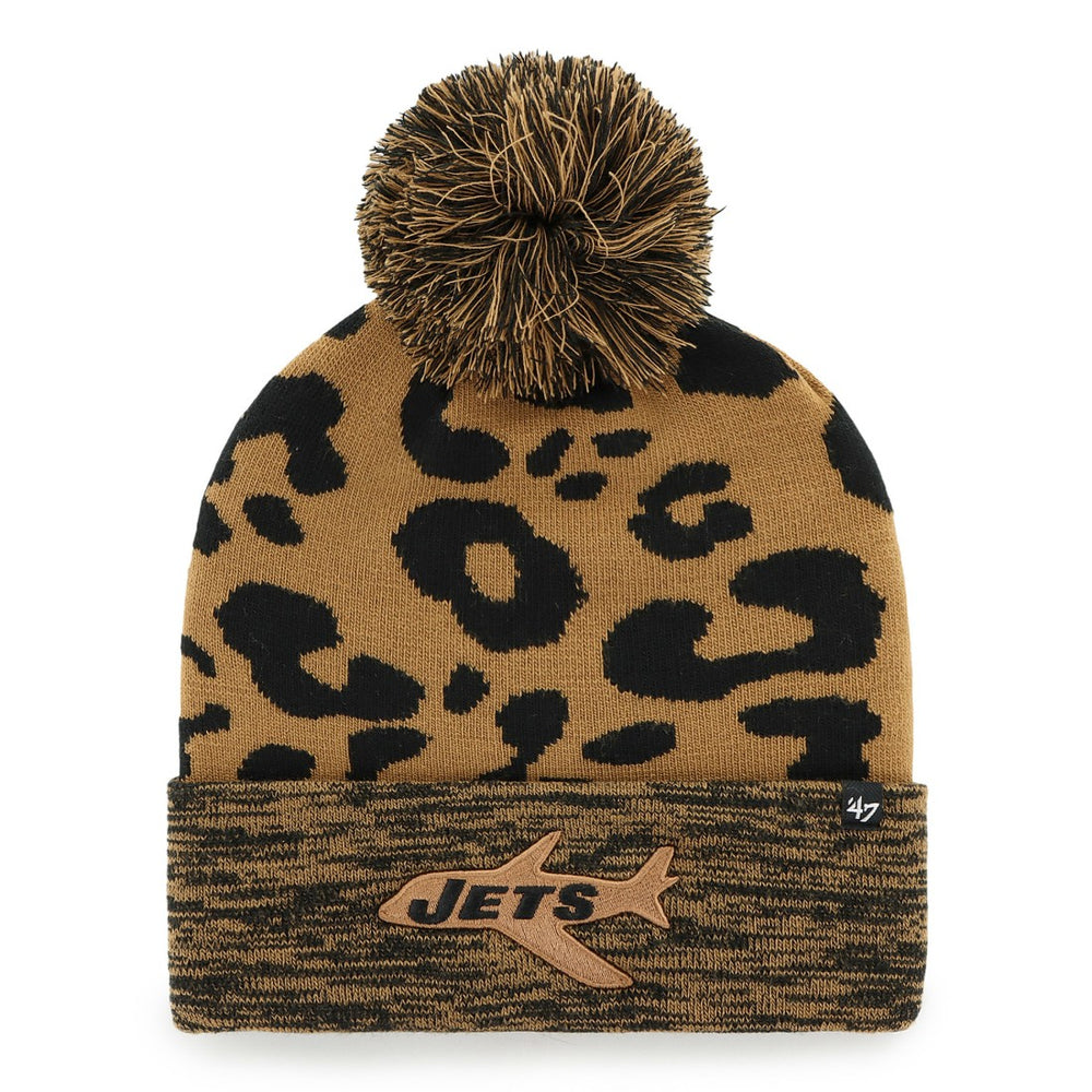'47 Women's Rosette Cuffed Knit Hat with Pom - New York Jets