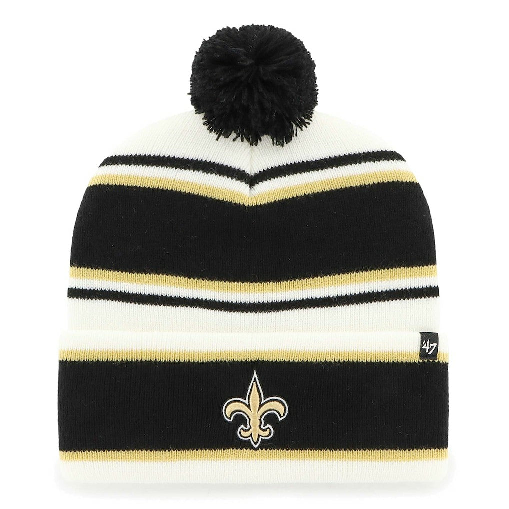 '47 Youth Stripling Cuffed Knit Hat with Pom - New Orleans Saints