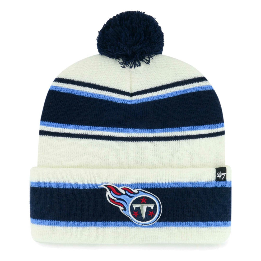 '47 Youth Stripling Cuffed Knit Hat with Pom - Tennessee Titans