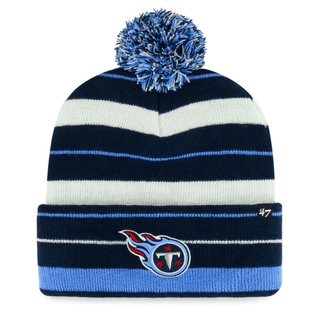 '47 Powerline Cuffed Knit Hat with Pom - Tennessee Titans