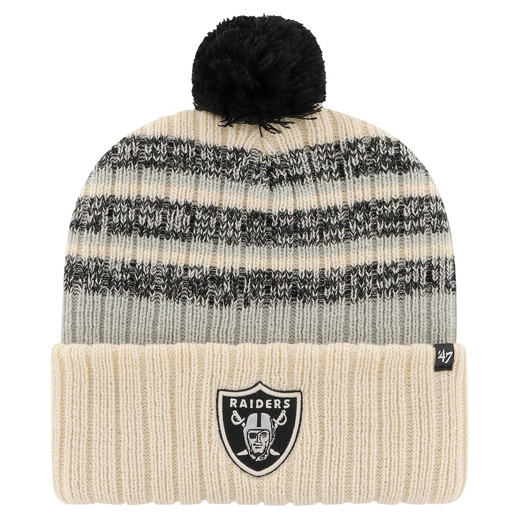 '47 Tavern Cuffed Knit Hat with Pom - Las Vegas Raiders