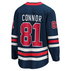 NHL Navy Kyle Connor Winnipeg Jets Fanatics Alternate Breakaway Jersey