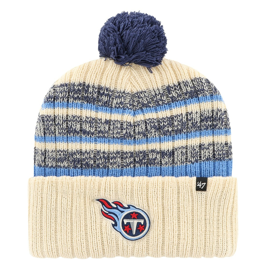'47 Tavern Cuffed Knit Hat with Pom - Tennessee Titans