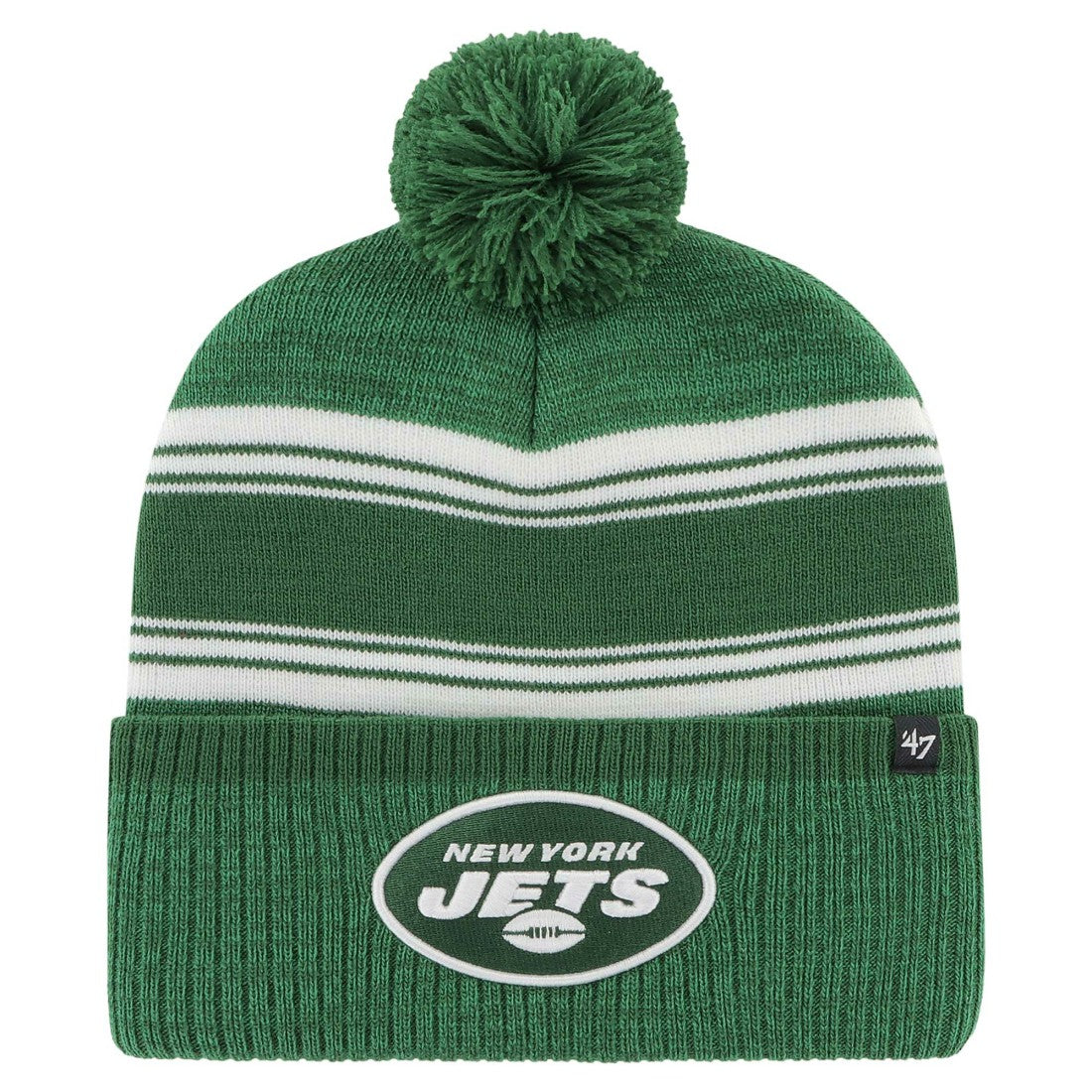 '47 Fadeout Cuffed Knit Hat with Pom - New York Jets