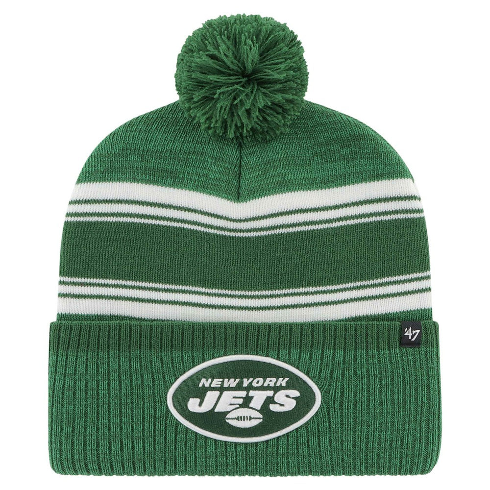 '47 Fadeout Cuffed Knit Hat with Pom - New York Jets