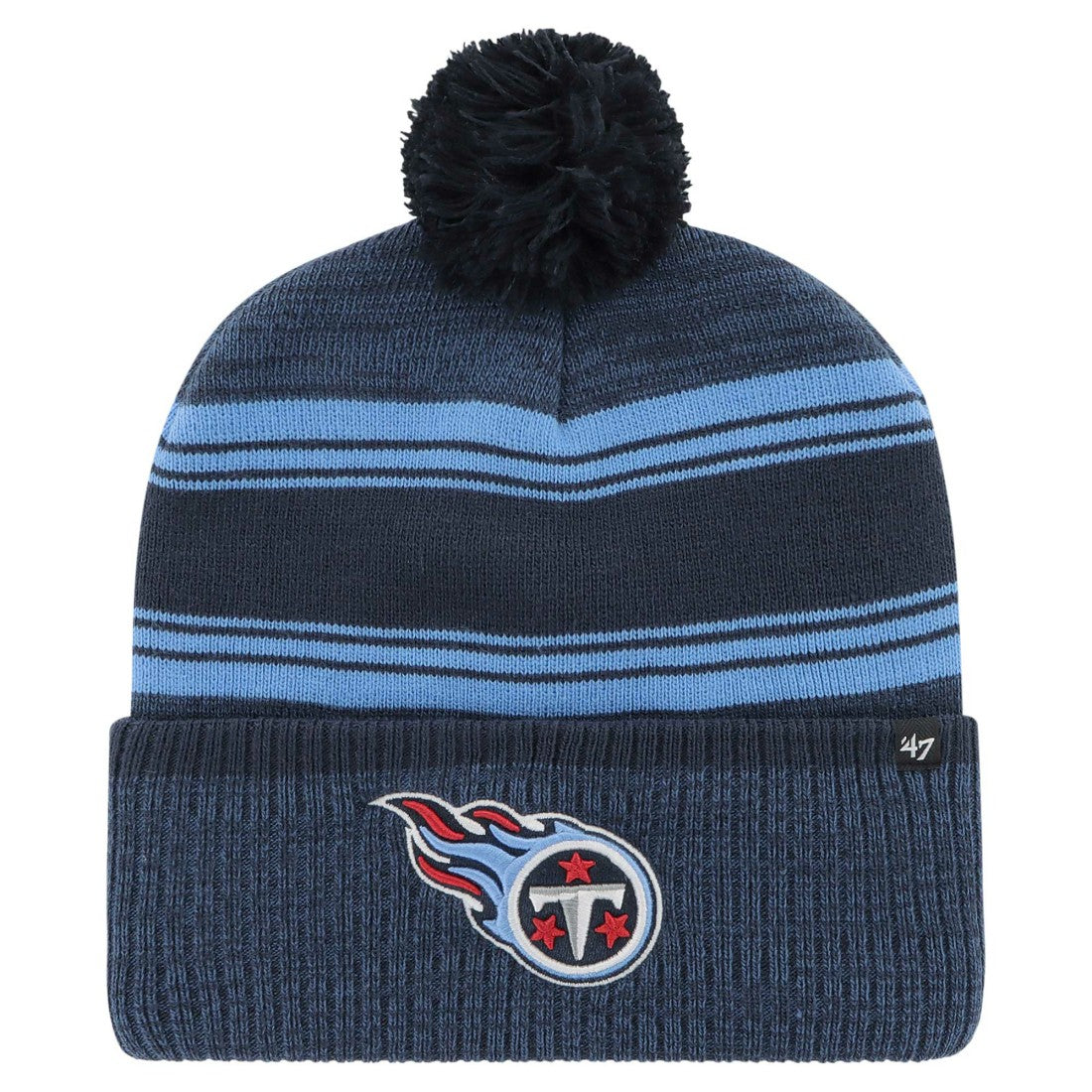 '47 Fadeout Cuffed Knit Hat with Pom - Tennessee Titans