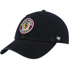 NHL Black Chicago Blackhawks '47 Clean Up Adjustable Hat