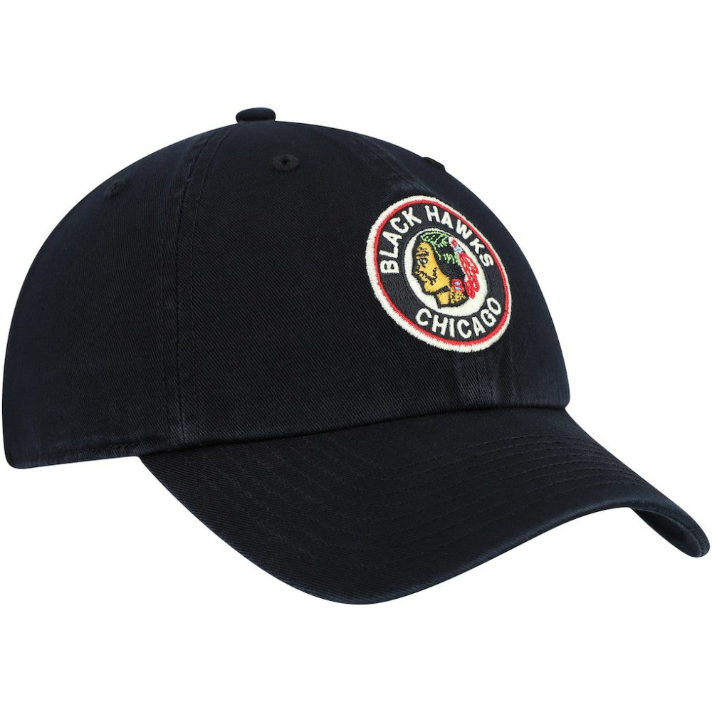 NHL Black Chicago Blackhawks '47 Clean Up Adjustable Hat