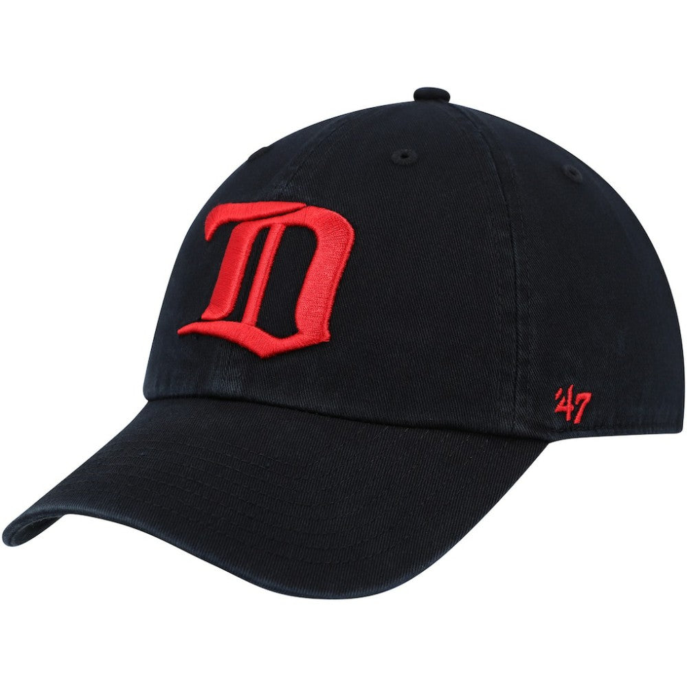 NHL Black Detroit Red Wings '47 Clean Up Adjustable Hat