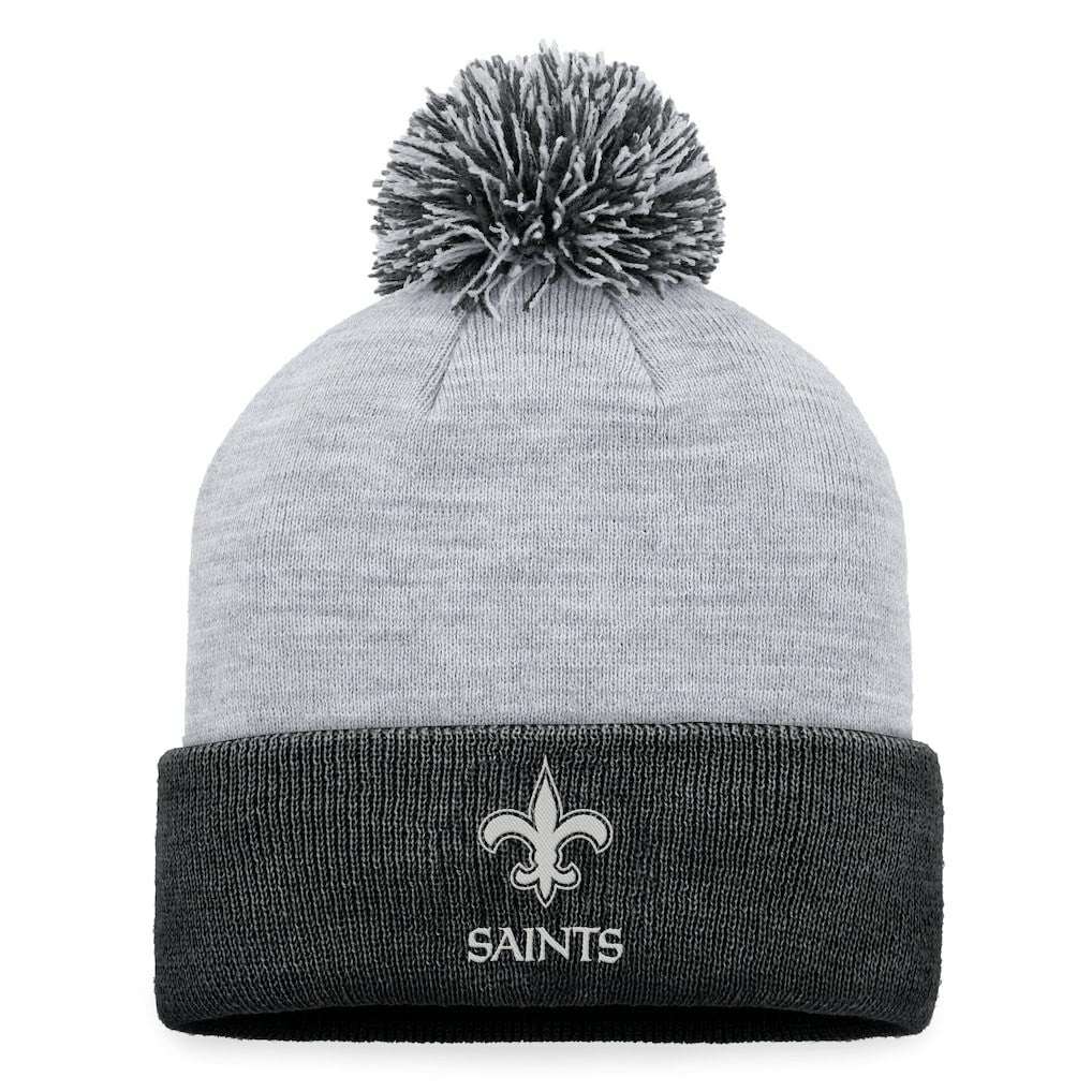Women's Cuffed Knit Hat with Pom - New Orleans Saints