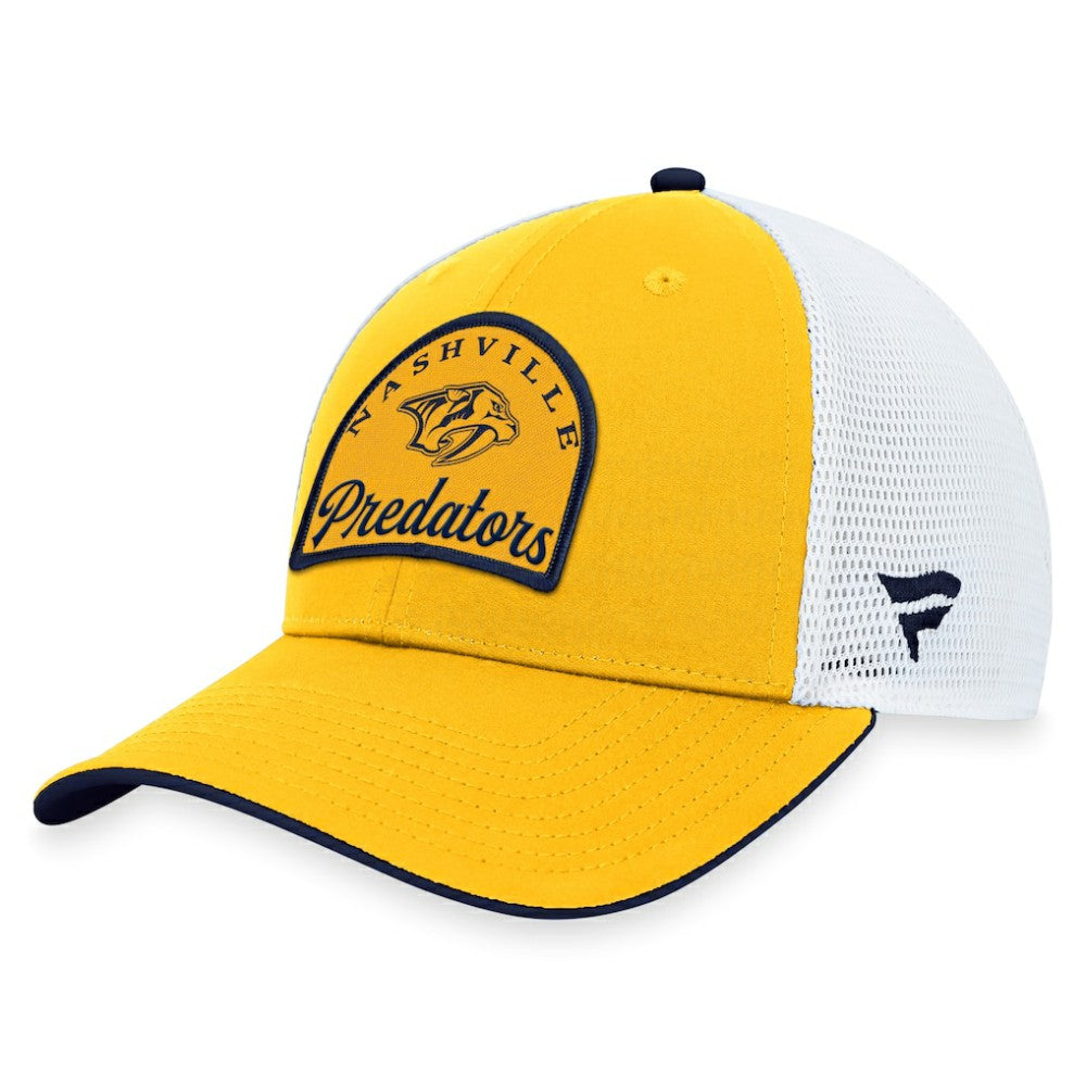 NHL Gold/White Nashville Predators Fanatics Fundamental Adjustable Hat