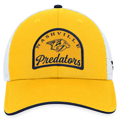 NHL Gold/White Nashville Predators Fanatics Fundamental Adjustable Hat