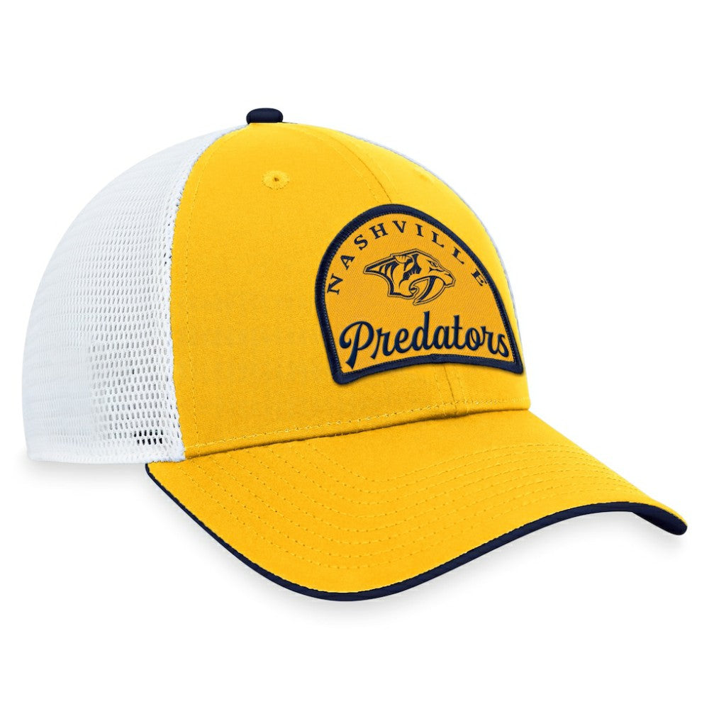 NHL Gold/White Nashville Predators Fanatics Fundamental Adjustable Hat