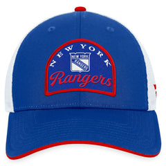 NHL Blue/White New York Rangers Fanatics Fundamental Adjustable Hat