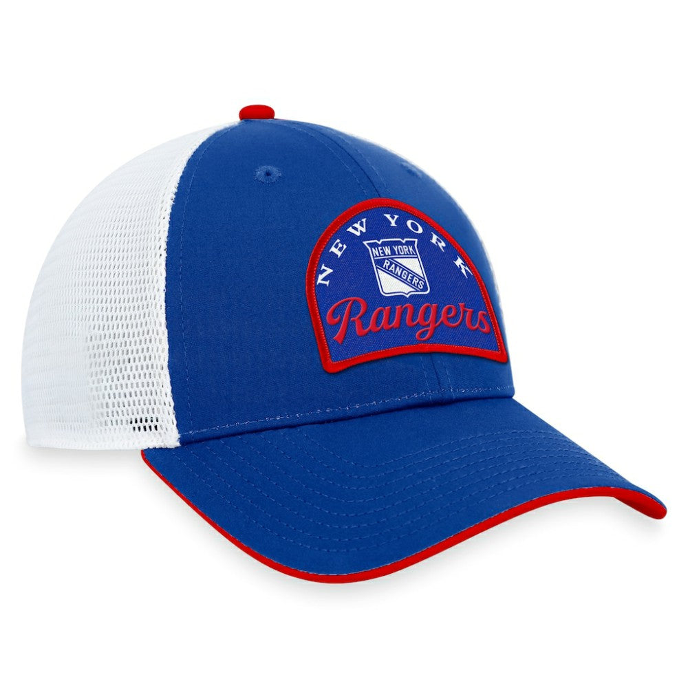 NHL Blue/White New York Rangers Fanatics Fundamental Adjustable Hat