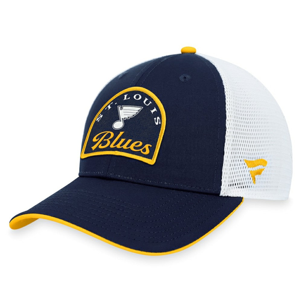 NHL Navy/White St. Louis Blues Fanatics Fundamental Adjustable Hat