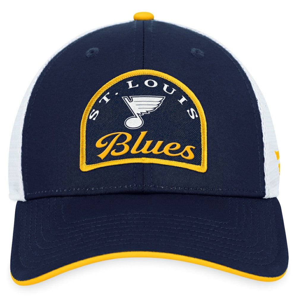 NHL Navy/White St. Louis Blues Fanatics Fundamental Adjustable Hat