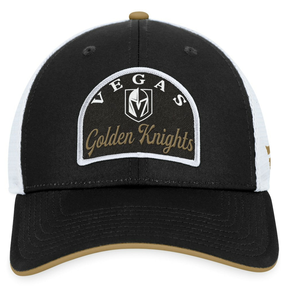 NHL Black/White Vegas Golden Knights Fanatics Fundamental Adjustable Hat