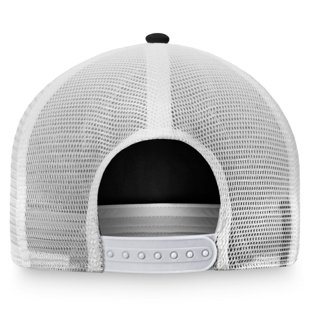 NHL Black/White Pittsburgh Penguins Fanatics Women's Fundamental Trucker Adjustable Hat