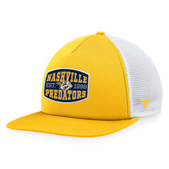 NHL Gold/White Nashville Predators Fanatics Foam Front Patch Trucker Snapback Hat