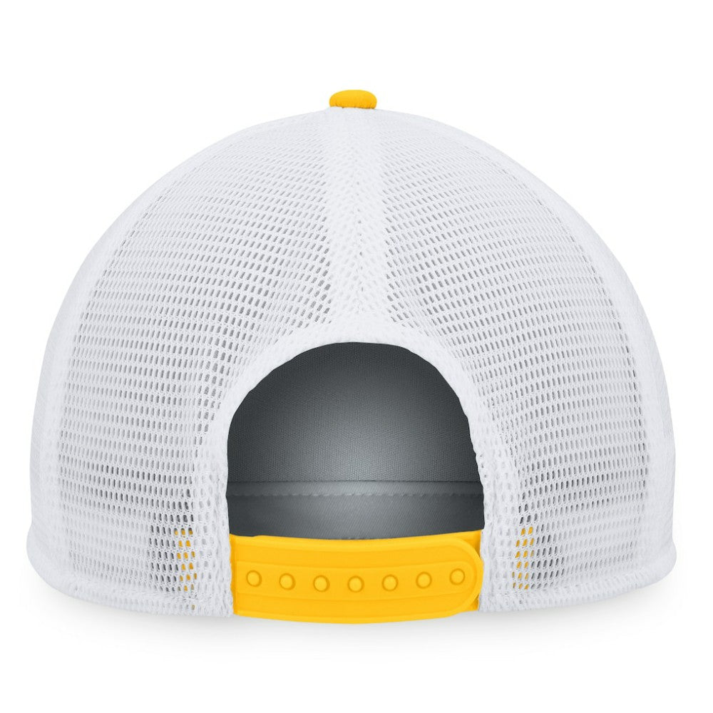 NHL Gold/White Nashville Predators Fanatics Foam Front Patch Trucker Snapback Hat