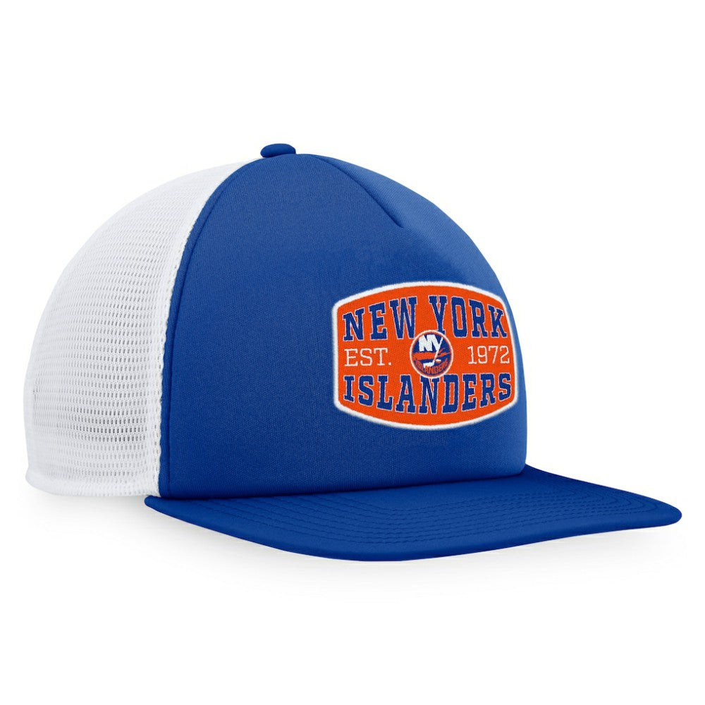 NHL Royal/White New York Islanders Fanatics Foam Front Patch Trucker Snapback Hat