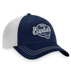 NHL Navy/White Washington Capitals Fanatics Women's Fundamental Trucker Adjustable Hat