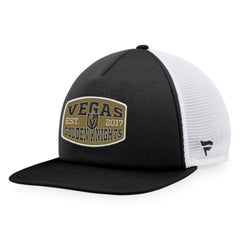 NHL Black/White Vegas Golden Knights Fanatics Foam Front Patch Trucker Snapback Hat
