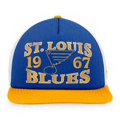 NHL Blue/Gold St. Louis Blues Fanatics Heritage Vintage Foam Front Trucker Snapback Hat