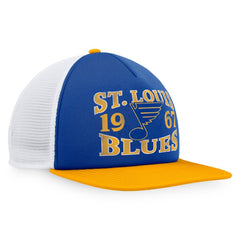 NHL Blue/Gold St. Louis Blues Fanatics Heritage Vintage Foam Front Trucker Snapback Hat