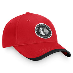 NHL Red Chicago Blackhawks Fanatics Fundamental Adjustable Hat