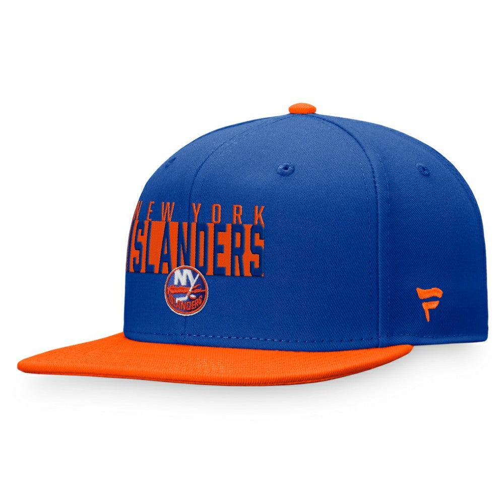 NHL Royal/Orange New York Islanders Fanatics Fundamental Colorblocked Snapback Hat