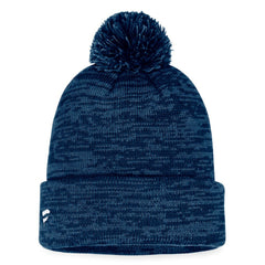 NHL Deep Sea Blue Seattle Kraken Fanatics Fundamental Cuffed Knit Hat with Pom