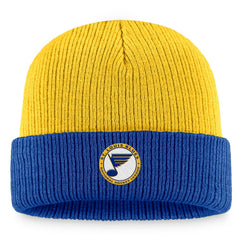 NHL Gold/Blue St. Louis Blues Fanatics Heritage Vintage Cuffed Knit Hat