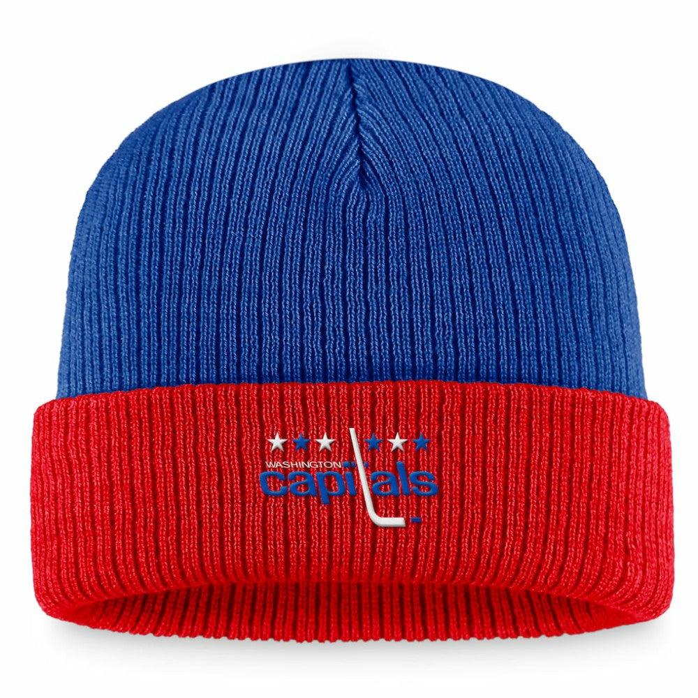 NHL Blue/Red Washington Capitals Fanatics Heritage Vintage Cuffed Knit Hat