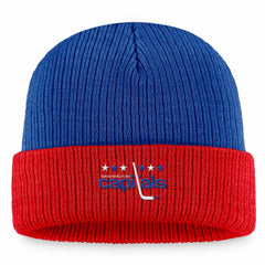 NHL Blue/Red Washington Capitals Fanatics Heritage Vintage Cuffed Knit Hat