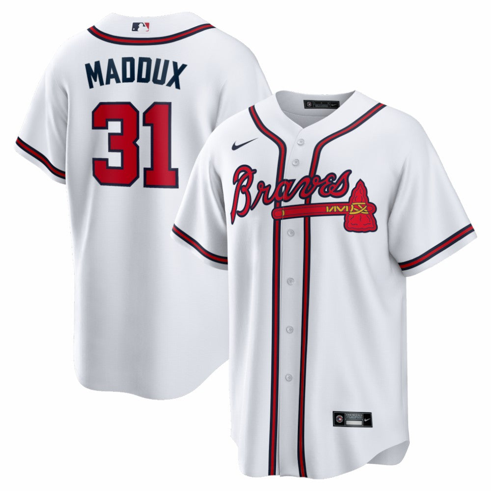 MLB Greg Maddux Atlanta Braves Nike Home Retired Player Replica Jersey