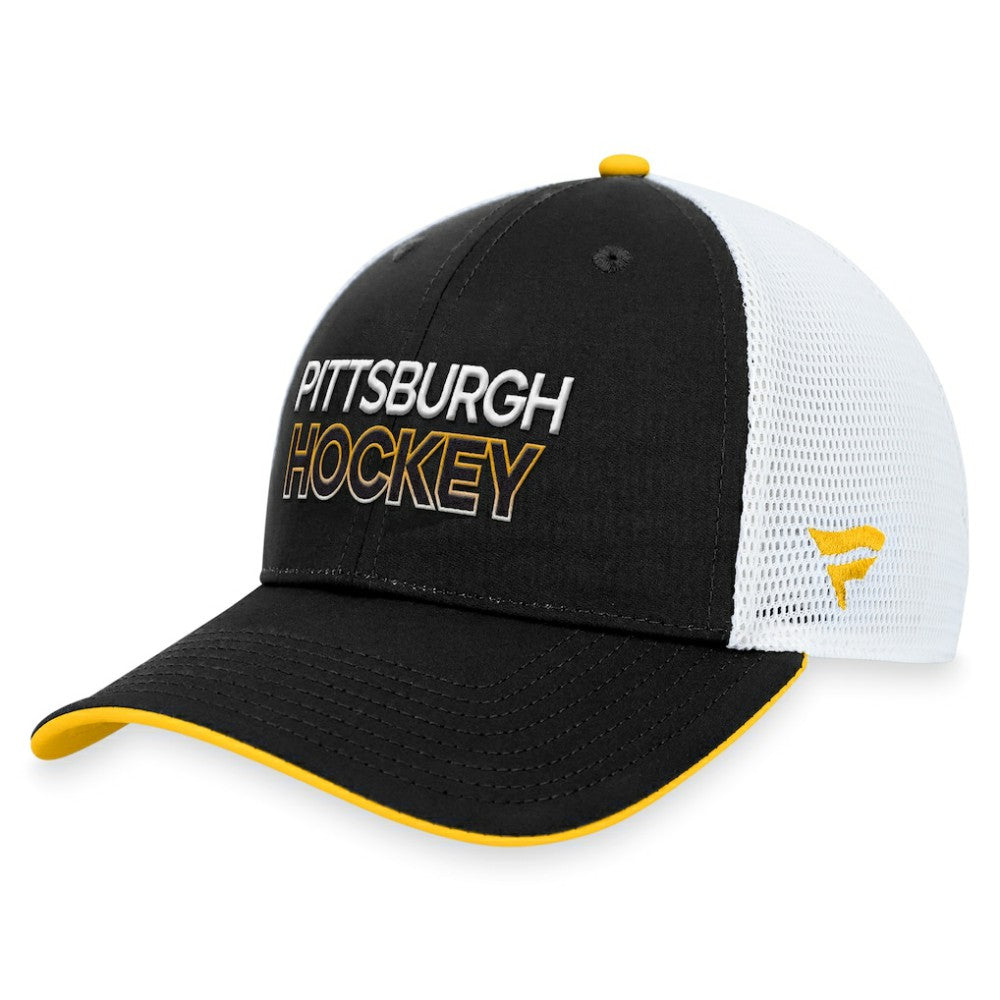 NHL Black Pittsburgh Penguins Fanatics Authentic Pro Alternate Jersey Trucker Adjustable Hat
