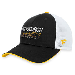 NHL Black Pittsburgh Penguins Fanatics Authentic Pro Alternate Jersey Trucker Adjustable Hat